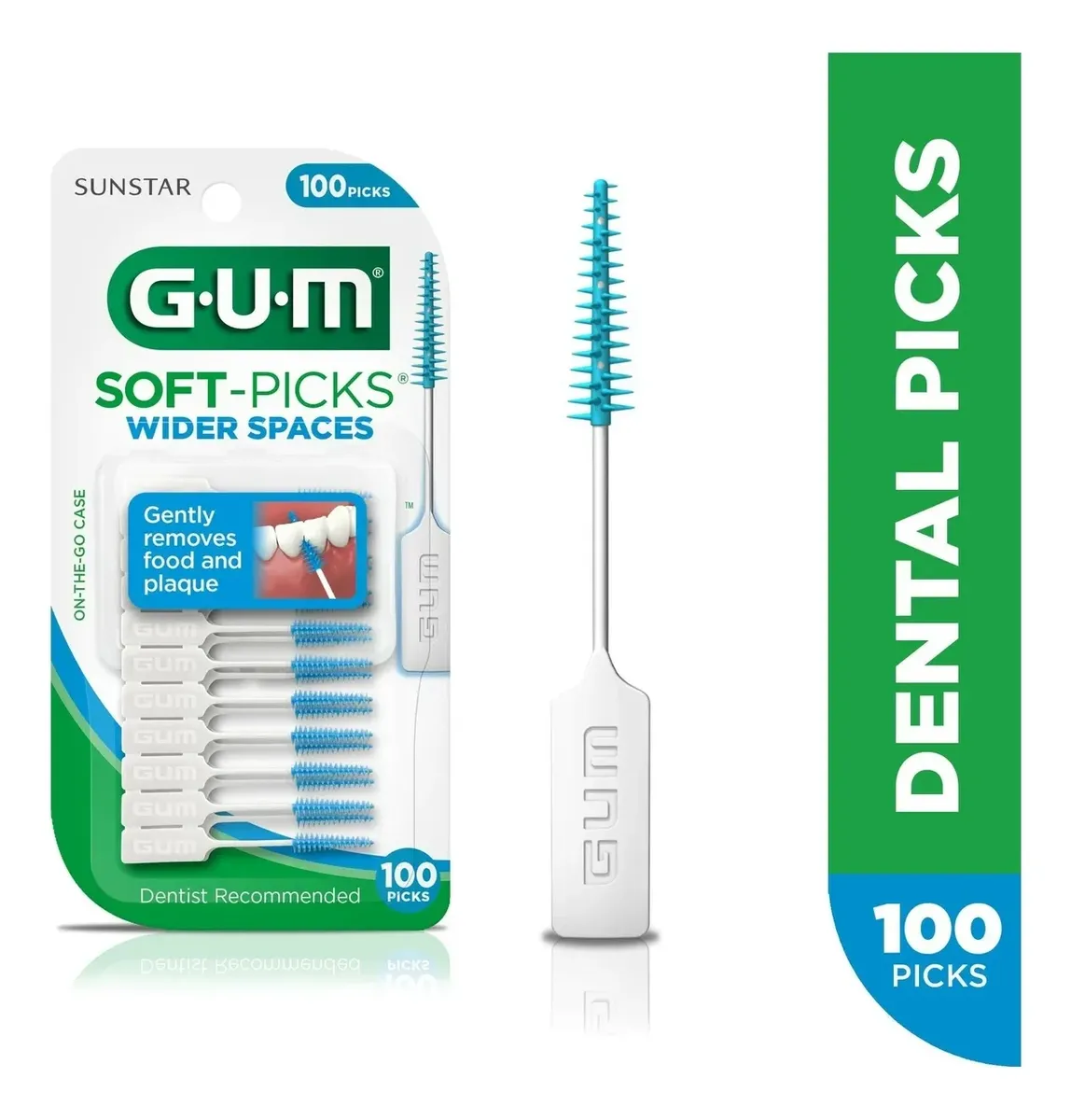Palillos Dentales Gum Soft-picks Cerdas Flexibles 100 Piezas
