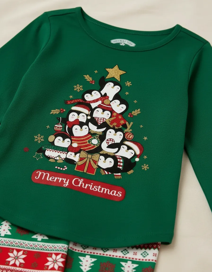 Pijama De Navidad Para Bebé Niña 6-9 Meses - I'm the Cutest Elf y Merry Christmas - Imagen 5