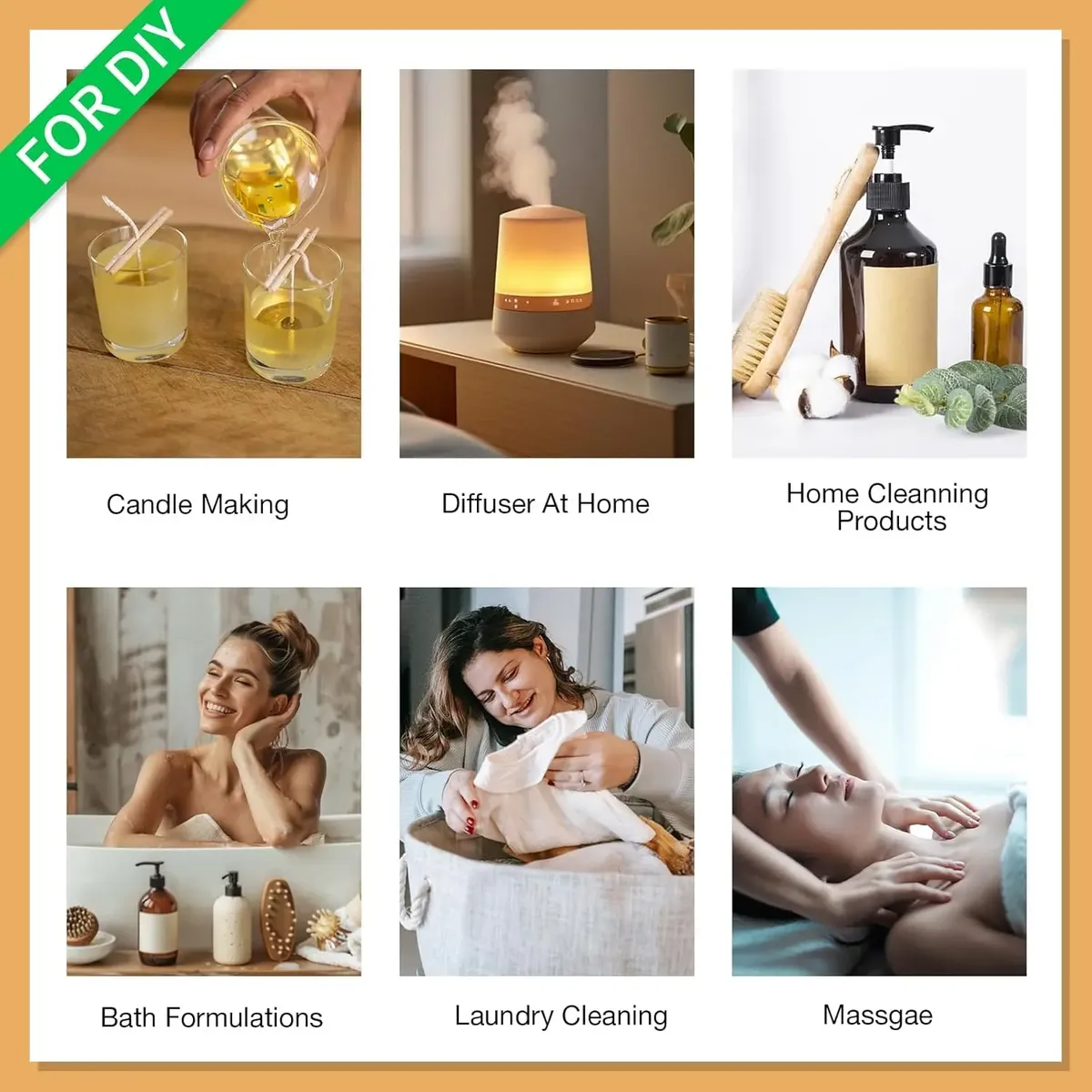 Kit De 5 Aceites Esenciales Para Aromaterapia 5 X 10 Ml - Imagen 2