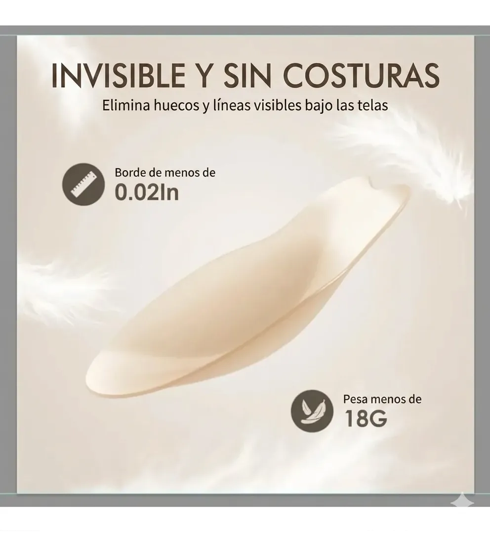 Sujetador Push Up Adhesivo Cubrepezones Para Mujer Invisible Sin Tirantes - Imagen 4