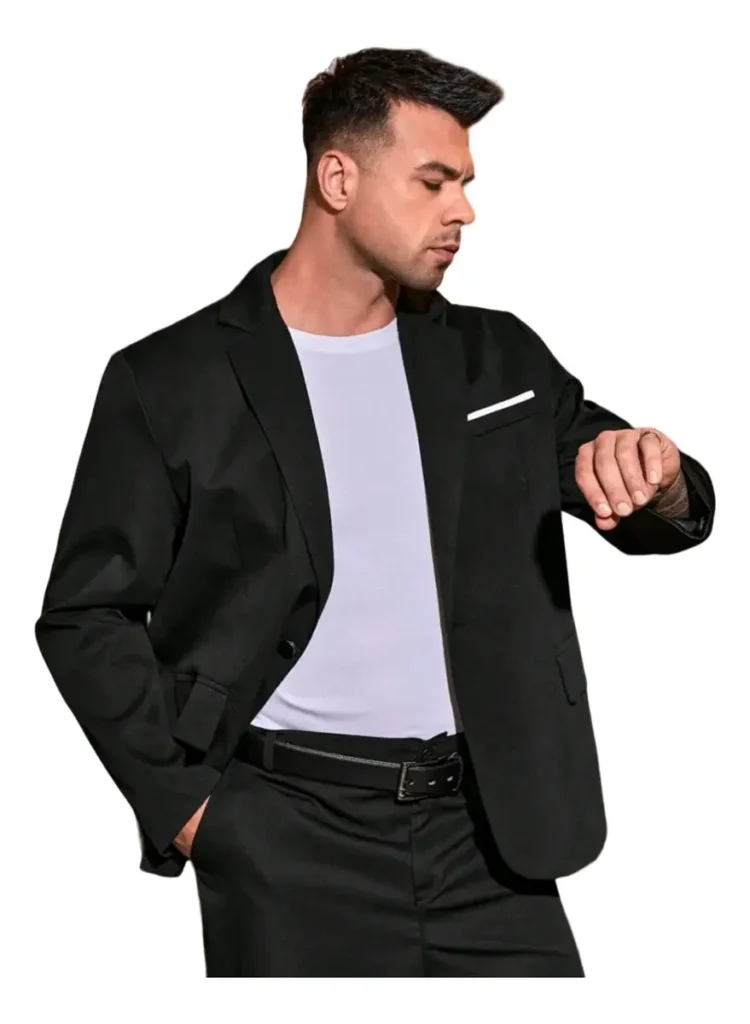 Blazer Para Hombre Con Diseño De Solapa Con Botón