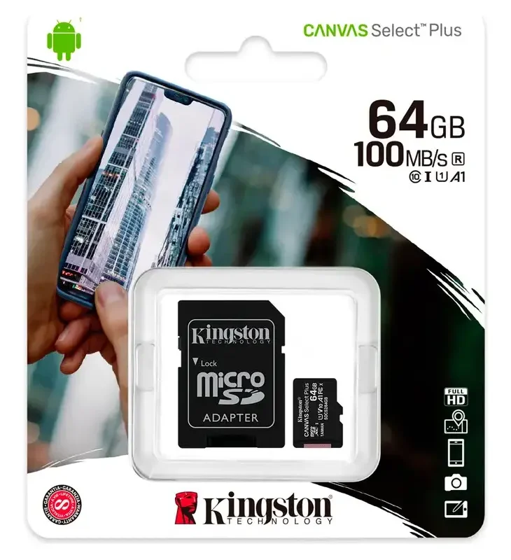 Tarjeta Memoria Kingston Original Micro Sd Clase 10 De 64 Gb