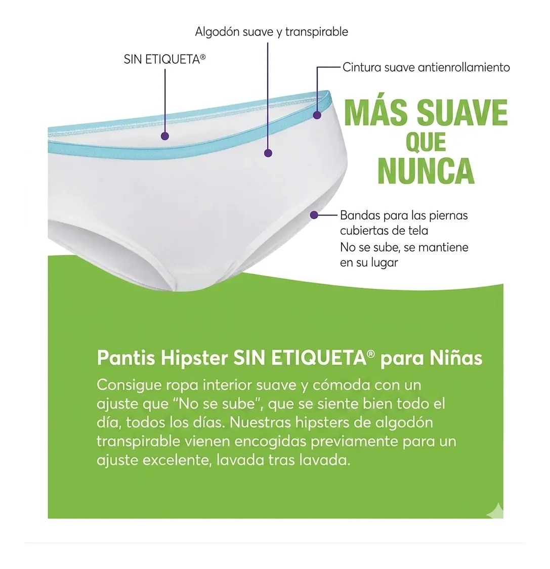 Pantaletas Panties Hanes Para Niñas Original Algodon 14 Pack - Imagen 4
