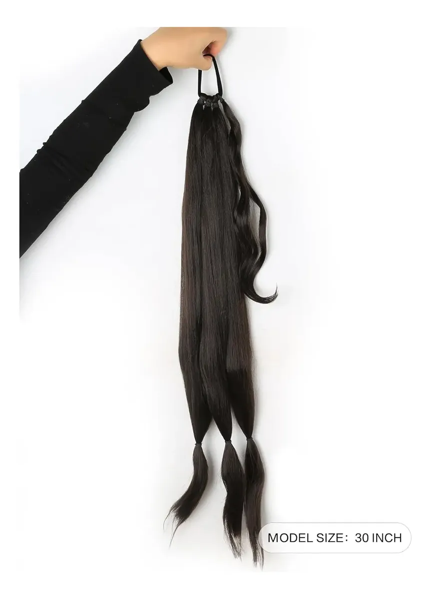 Extensión De Cabello Trenzado 3 En 1 Para Niñas Coleta 76cm - Imagen 2