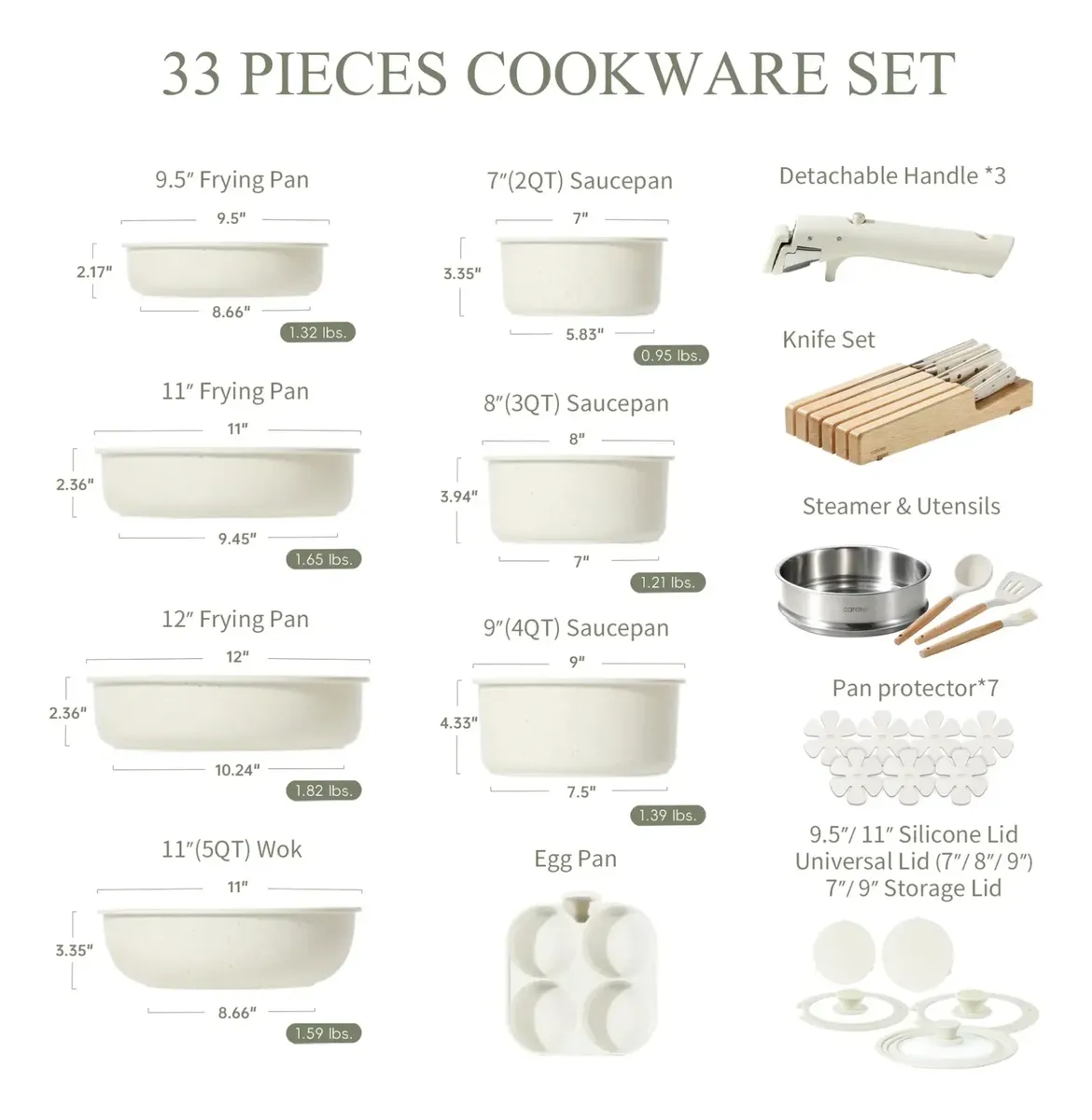 Juego De Cocina Carote De 33 Piezas Ollas Y Sartenes - Imagen 3
