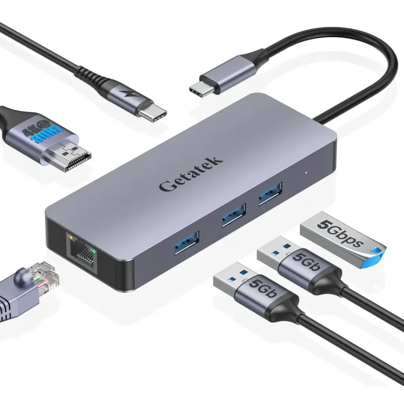 Hub Ethernet Usb C Adaptador Multipuerto 6 Puertos Con Hdmi