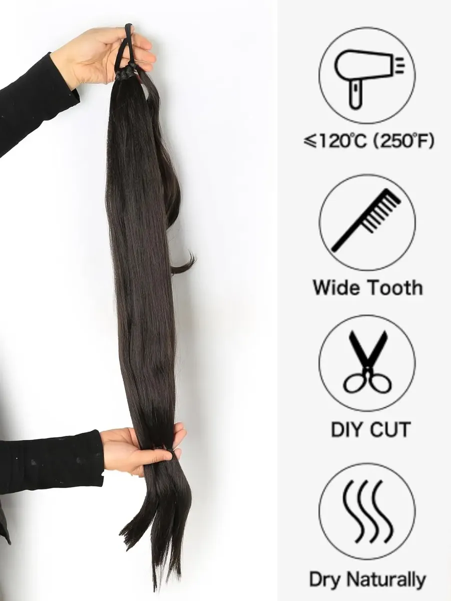 Extensión De Cabello Trenzado 3 En 1 Para Niñas Coleta 76cm - Imagen 6