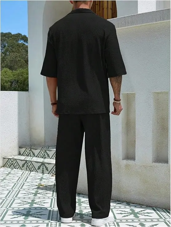Conjunto De 2 Piezas Para Hombre Top Y Pantalones Largos - Imagen 13