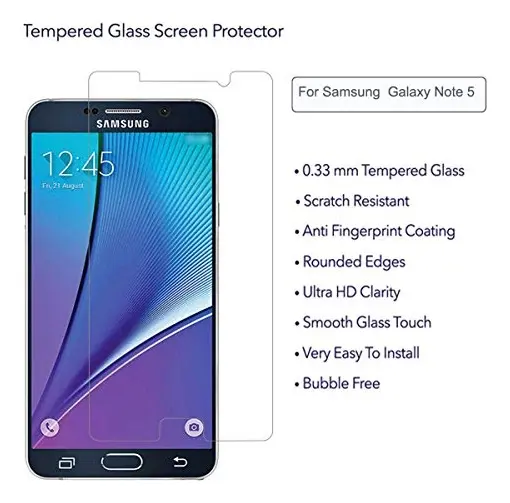 Protector De Pantalla 9h Para Samsung Galaxy Note 5 - Imagen 8