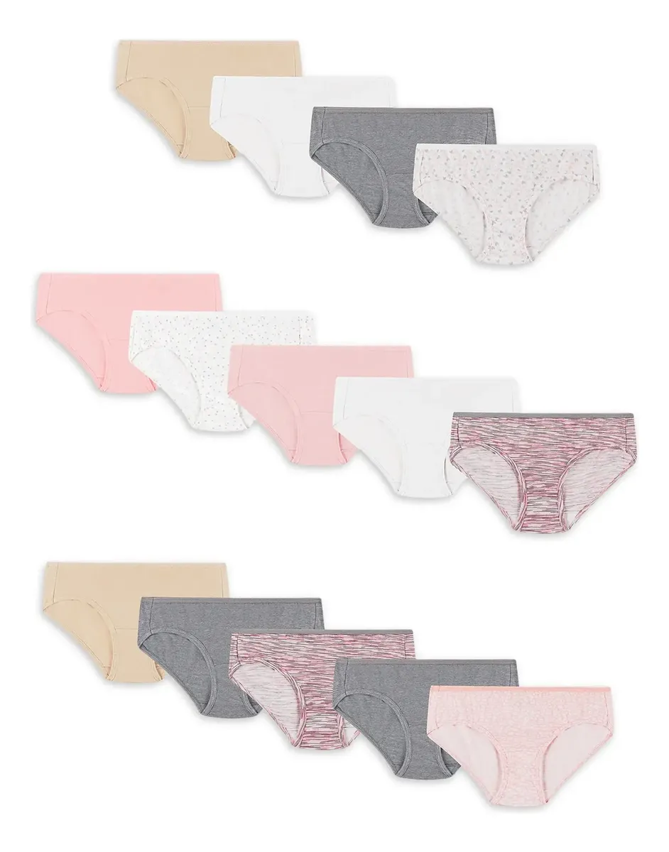 Pantaletas Panties Hanes Para Niñas Original Algodon 14 Pack