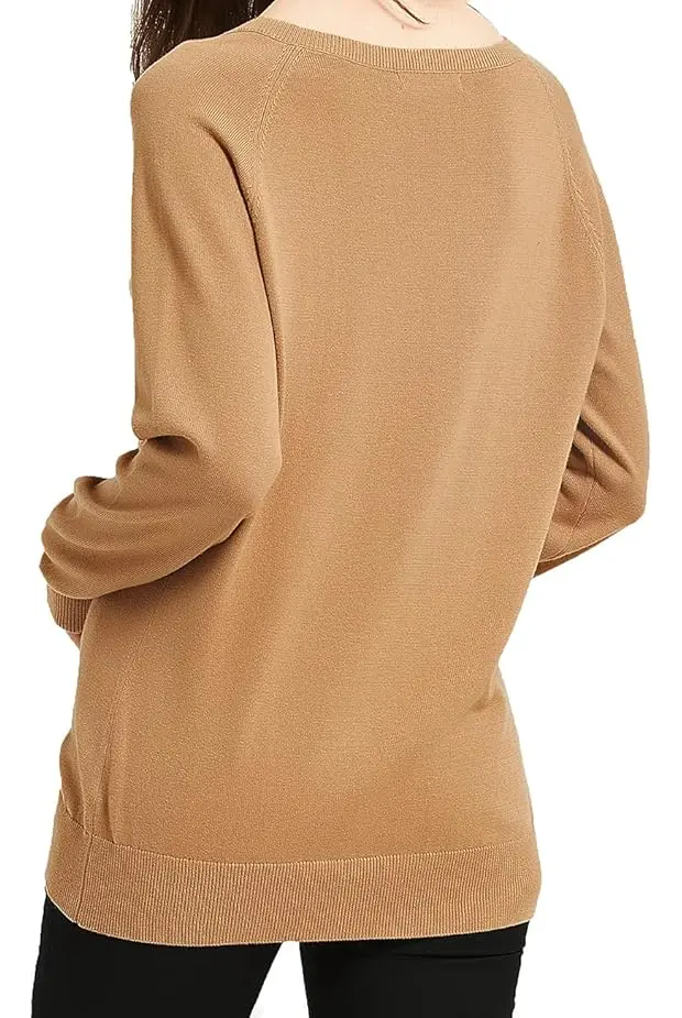 Suéter De Mujer 100% De Algodón Cuello V Manga Larga - Kallspin - Imagen 2