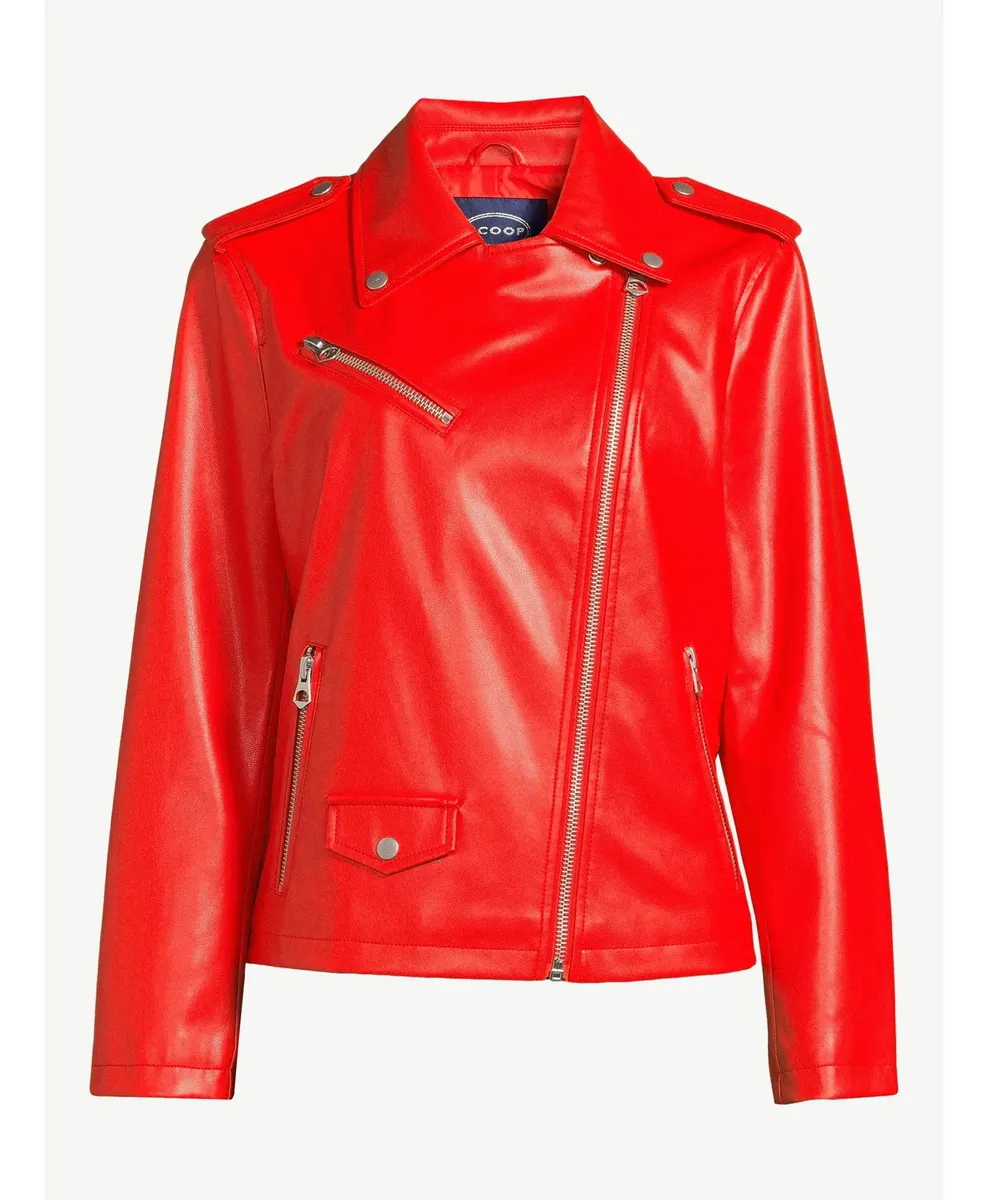Chaqueta De Motociclista De Piel Sintética Para Mujer - Imagen 8