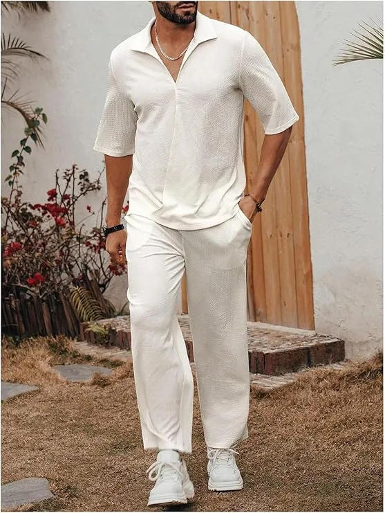 Conjunto De 2 Piezas Para Hombre Top Y Pantalones Largos - Imagen 6