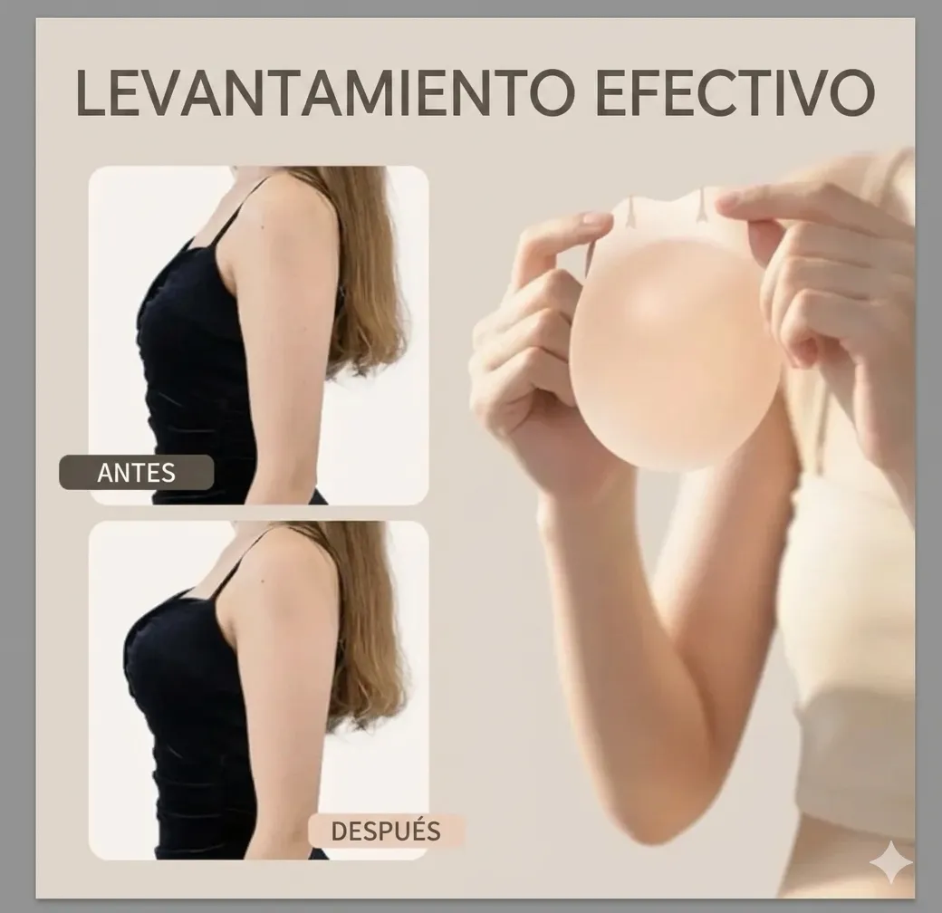 Sujetador Push Up Adhesivo Cubrepezones Para Mujer Invisible Sin Tirantes - Imagen 3
