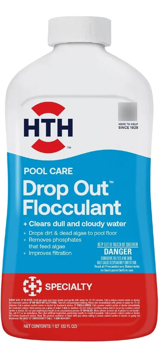 Floculante Para El Cuidado Y Aclaración De Piscinas HTH Usa 1lt