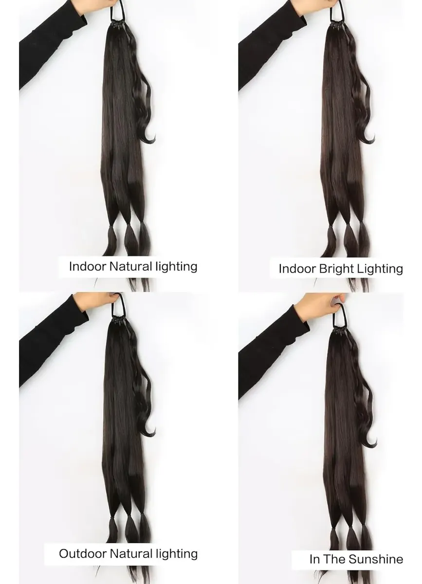 Extensión De Cabello Trenzado 3 En 1 Para Niñas Coleta 76cm - Imagen 8