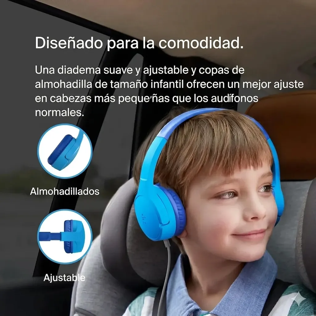 Audífonos Belkin Soundform Mini Para Niños con Micrófono 85 Db - Imagen 4