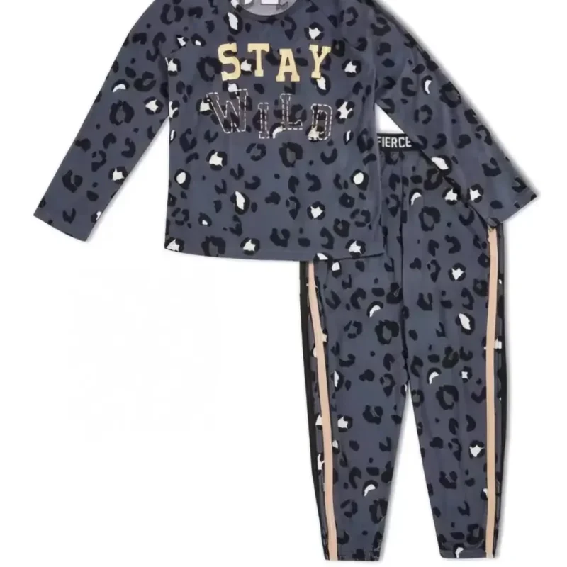 Conjunto De Pijama 2pcs Wonder Nation - Girls Stay Wild Original Para Niñas
