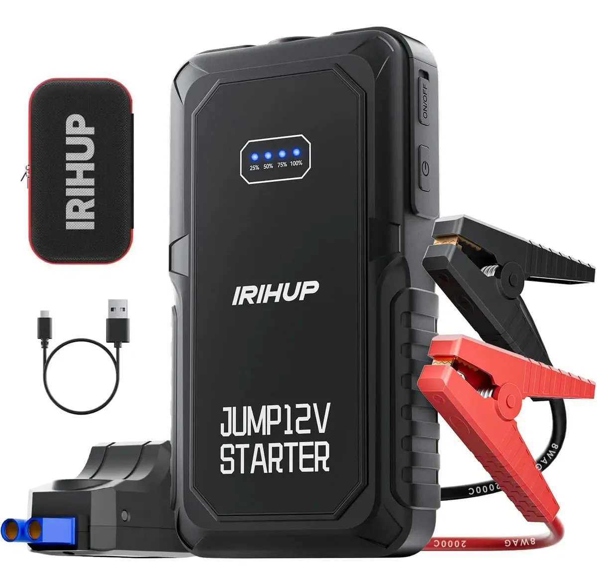 Arrancador De Batería De Automóvil De 2000a Jump Starter - IRIHUP