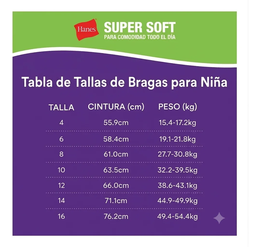 Pantaletas Panties Hanes Para Niñas Original Algodon 14 Pack - Imagen 3