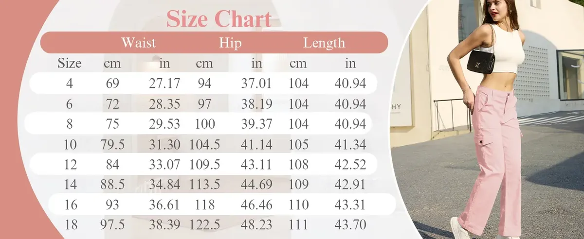 Pantalón Cargo Para Mujer Casuales De Cintura Alta Rectos - Imagen 5