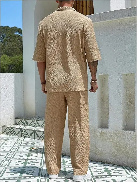 Conjunto De 2 Piezas Para Hombre Top Y Pantalones Largos - Imagen 8