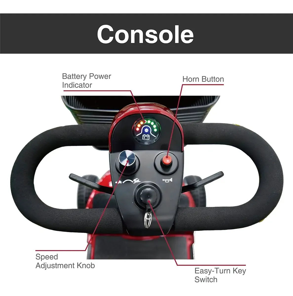 Scooter Eléctrico De 4 Ruedas Equate Mobility Para Adultos - Imagen 6