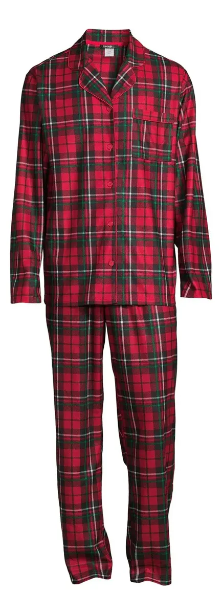 Conjunto De Pijama Navideña Para Hombre Marca George, Xl - Imagen 4