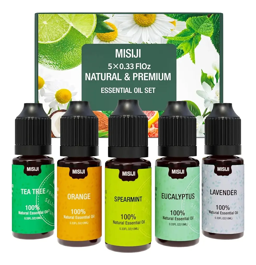 Kit De 5 Aceites Esenciales Para Aromaterapia 5 X 10 Ml