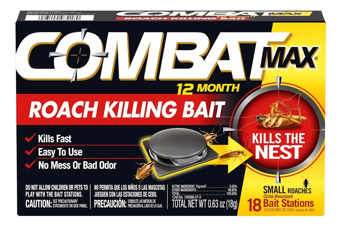 Combat Max Cebo Original Trampa Para Cucaracha 18 Estaciones