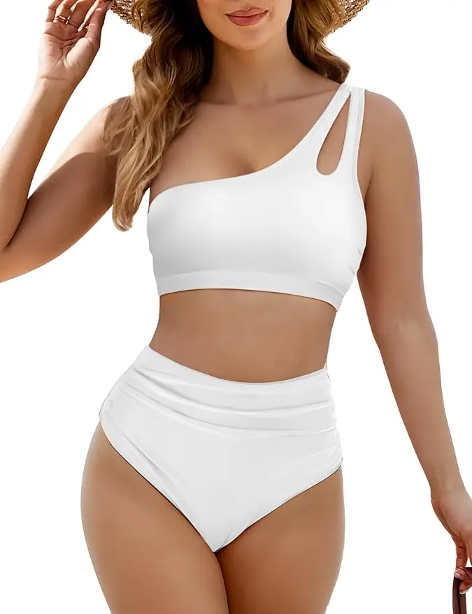 Traje De Baño Bikini Para Mujer Cintura Alta - Set 2 Piezas